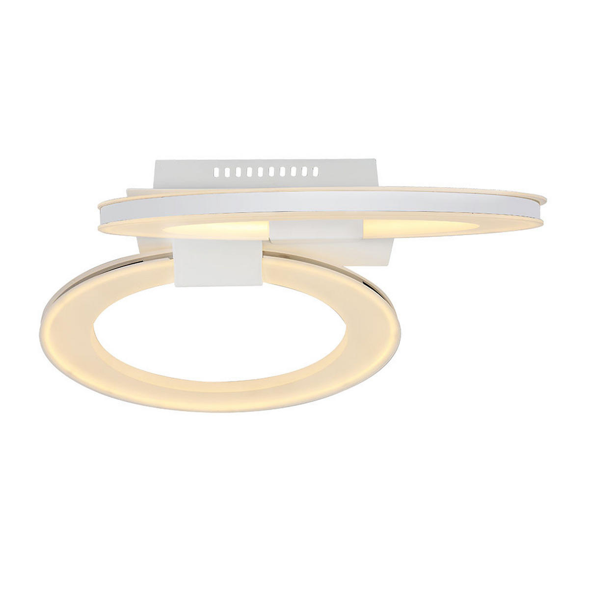 LED DECKENLEUCHTE Cringle Weiß satiniert - Weiß, Metall (44/35/16.8cm) - Globo Lighting