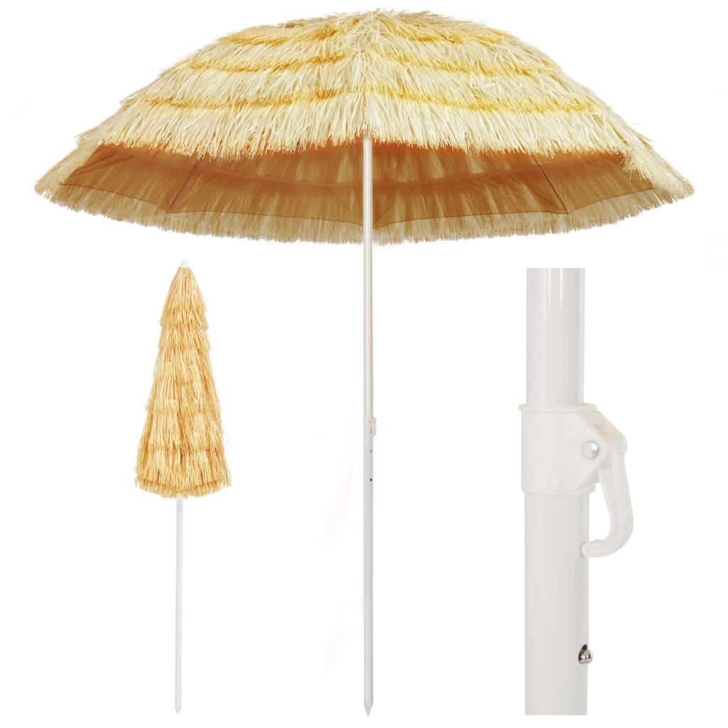 furnicato Strandschirm Natur 210x240 cm
