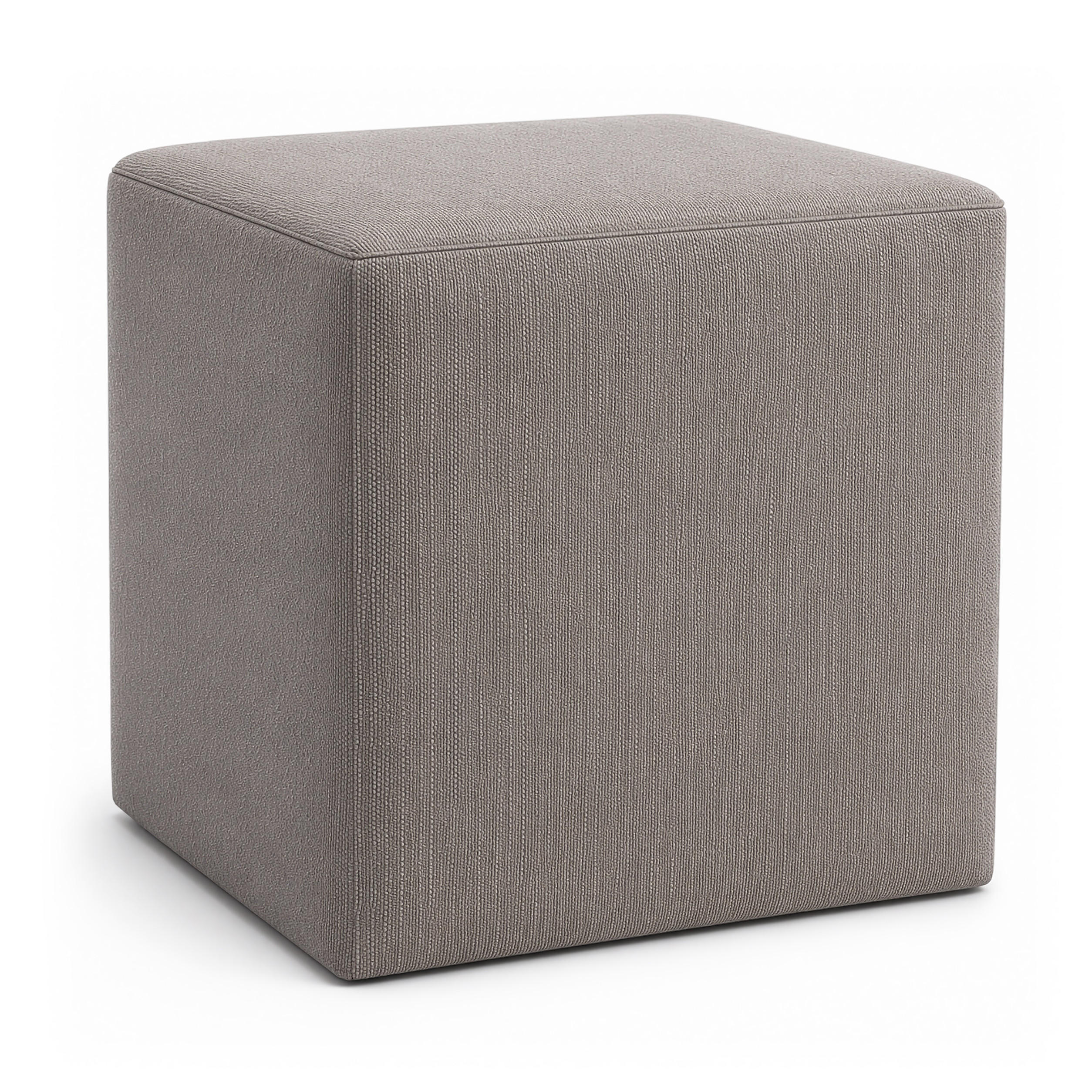 HOCKER M22 Silver 41/45/41 cm eckig - Hellgrau, Holzwerkstoff (41.1/45/41.1cm) - Livojo