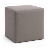 HOCKER M22 Silver 41/45/41 cm eckig - Hellgrau, Holzwerkstoff (41.1/45/41.1cm) - Livojo