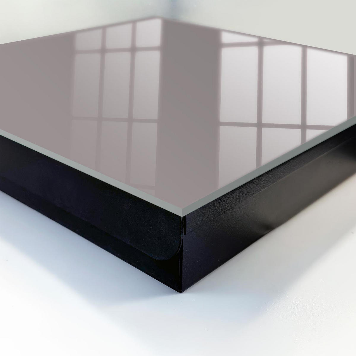 SCHLÜSSELBOX Schwarz 30x30 cm- Türöffnung nach rechts - Aschgrau - Grau, Metall (30/30/5cm) - TULUP