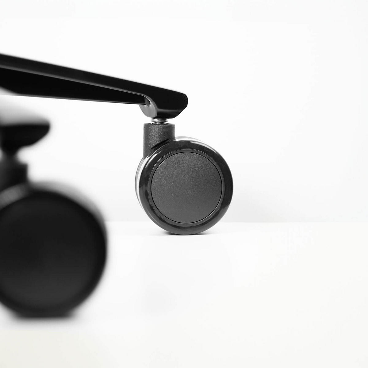 DREHSTUHLROLLE XL - Schwarz, Kunststoff (7.5/9/5.7cm) - Arozzi