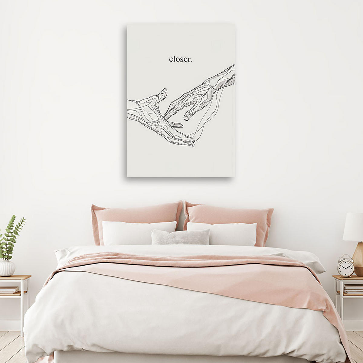 LEINWANDBILD Line Art Näher 40x60cm - Schwarz, Textil (40/60cm) - Feeby