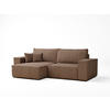 ECKSOFA MIT SCHLAFFUNKTION Zaya Hellbraun Webstoff - Hellbraun/Schwarz, Holz/Holzwerkstoff (255/148cm) - Maison de Reve