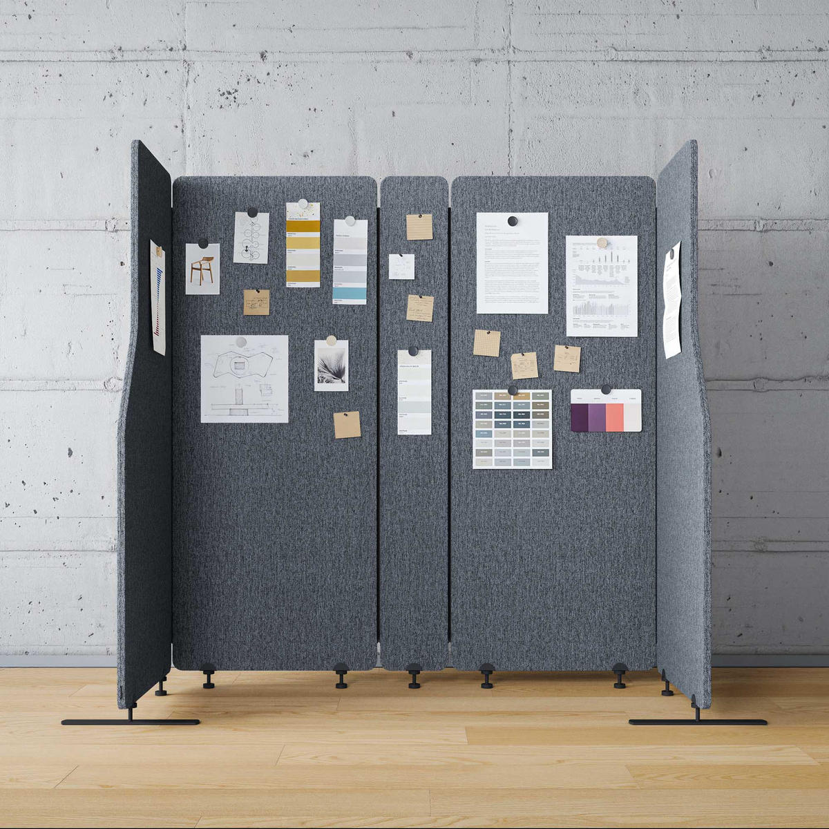 AKUSTIKSCHUTZWAND SADIE - Anthrazit, Metall (260/145/2cm) - Jan Nowak