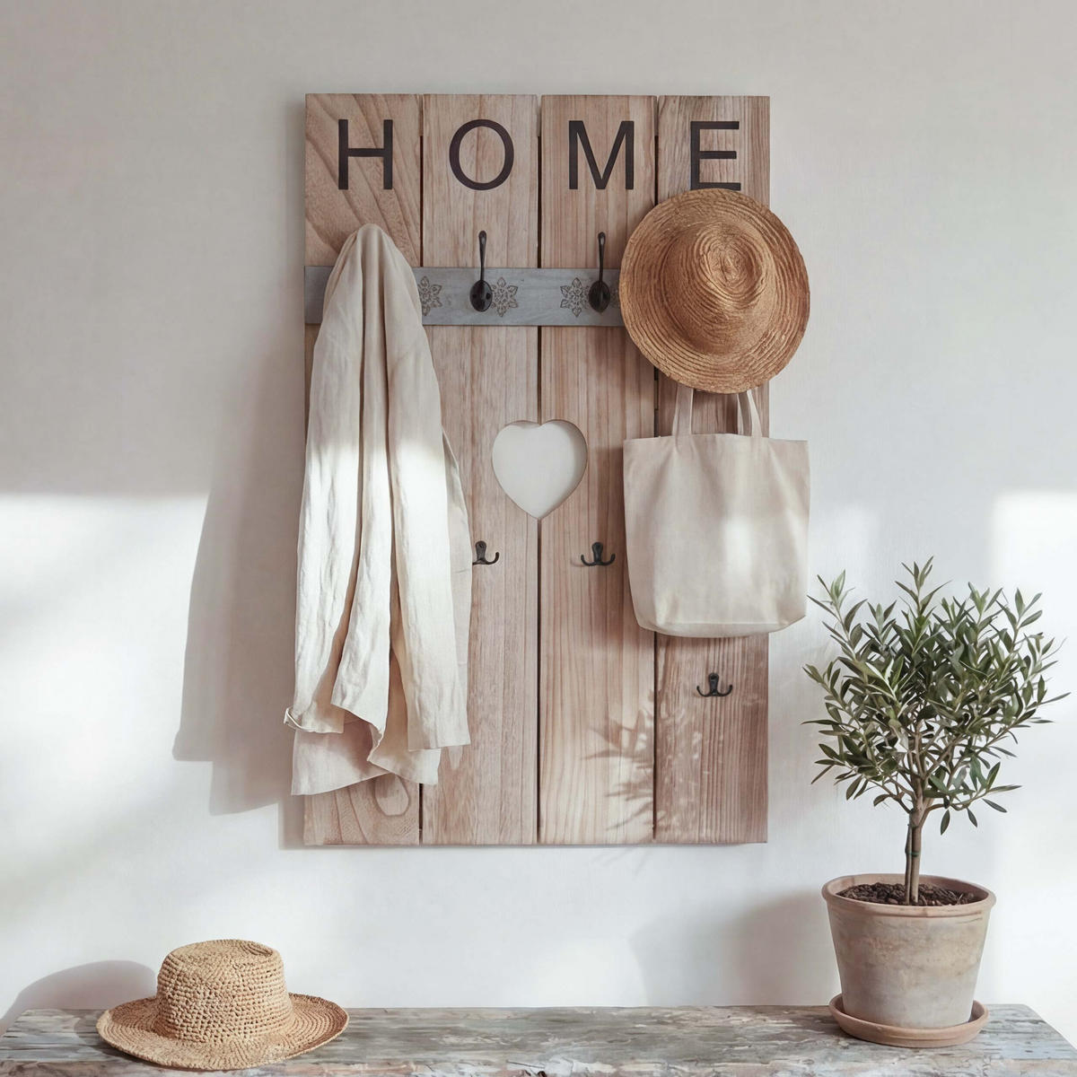 WANDGARDEROBE HOME SHABBY-LOOK Beige - Beige, Holz (60/91/8cm) - Jamb