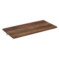 WANDREGAL DE-37385 114 cm wandmontiert mit Klappmechanik Weiß - Walnussfarben, Holzwerkstoff (56/18.5/114cm) - ComfortXL