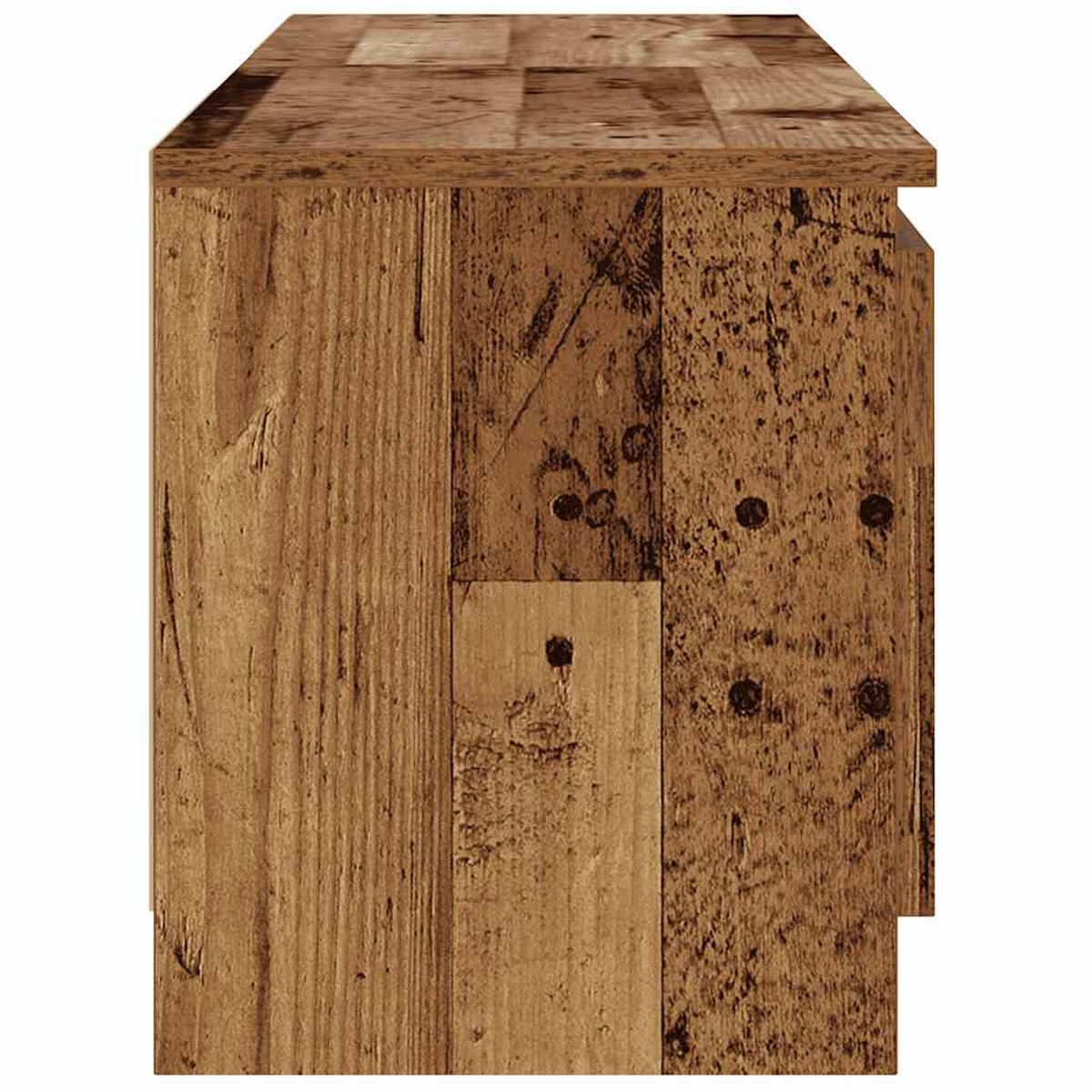 TV-SCHRANK Mit Led-Leuchten Altholz-Optik 120/30/36 Cm - Braun, Holzwerkstoff (30/36/120cm) - vidaXL