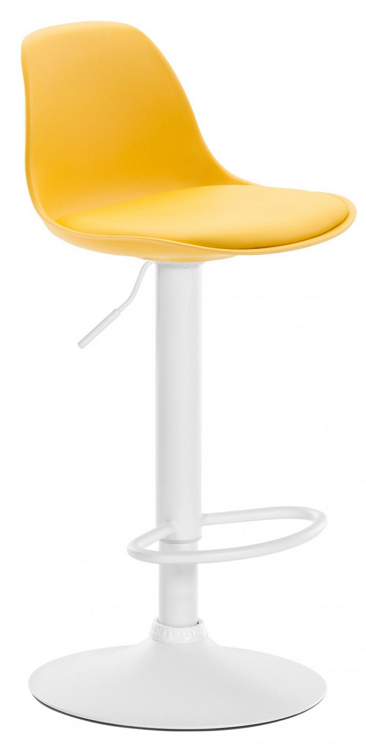 BARHOCKER Kunststoff gelb - Gelb/Weiß, Kunststoff/Metall (39/82/43cm) - CLP