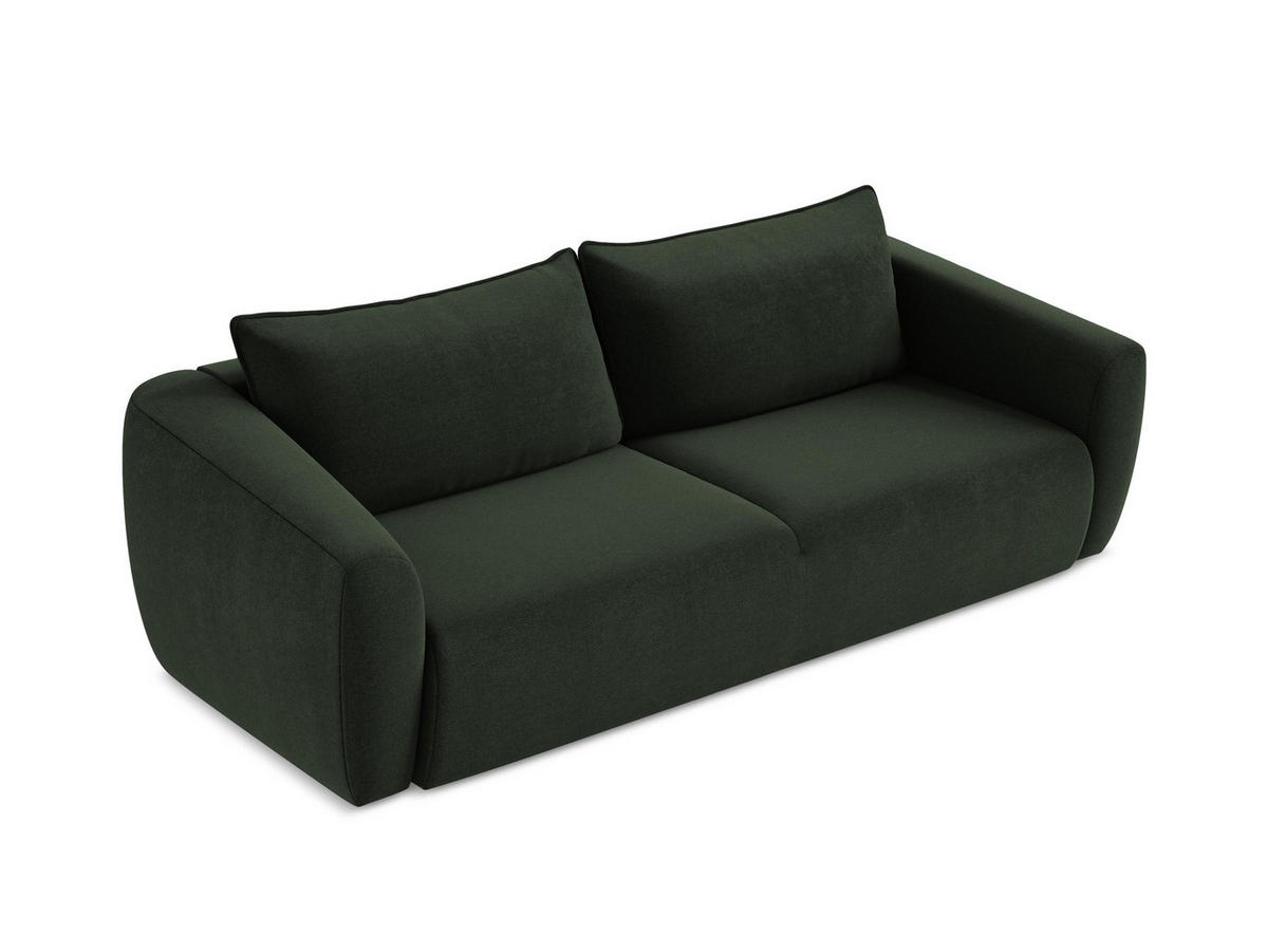 4-SITZER-SOFA Chenille Stoff Beige - Beige/Schwarz, Holzwerkstoff/Kunststoff (244/70/102cm) - LaMiaSofa