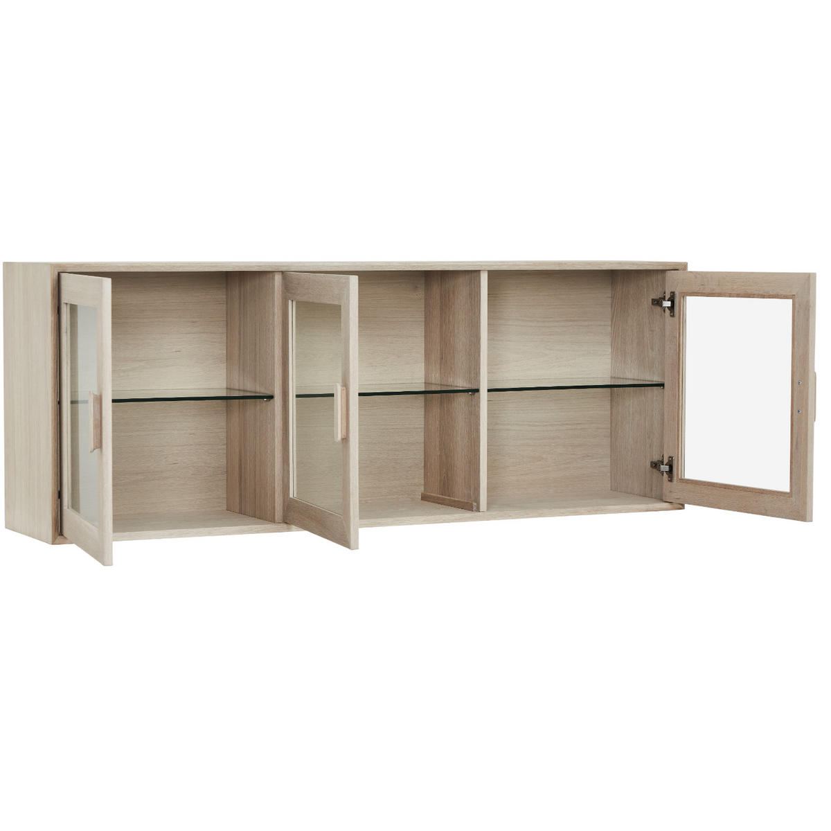 VITRINE Eiche massiv - Eichefarben, Holz/Holzwerkstoff (160/60/34cm) - Furnhouse