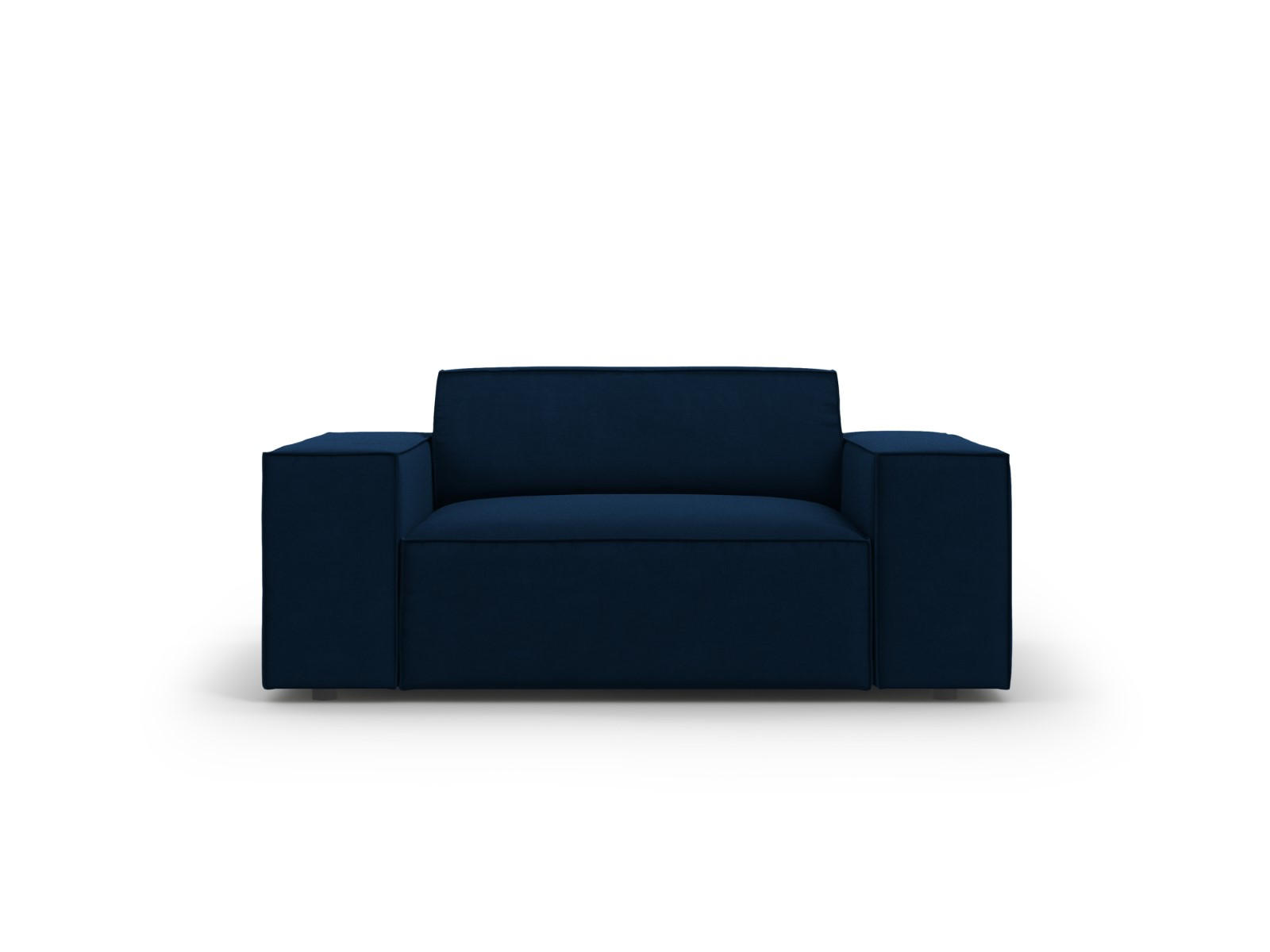 SESSEL Jodie aus Samt königsblau - Blau, Textil (102/70/124cm) - Micadoni