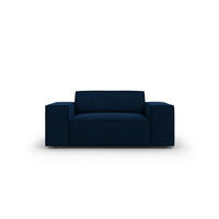 SESSEL Jodie aus Samt königsblau - Blau, Textil (102/70/124cm) - Micadoni