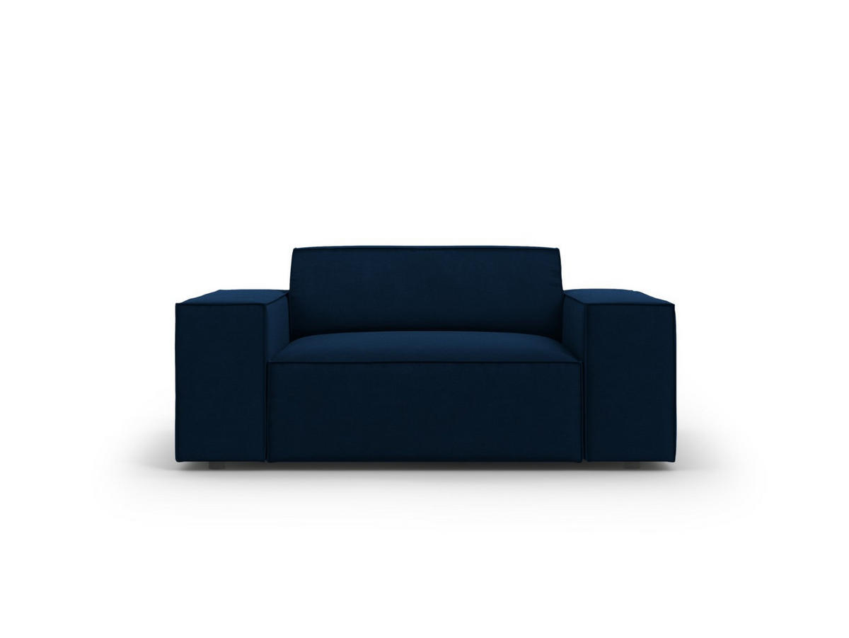 SESSEL Jodie aus Samt königsblau - Blau, Textil (102/70/124cm) - Micadoni