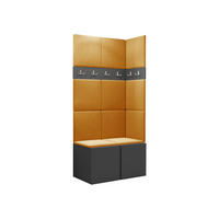 GARDEROBEN-SET Orion I - Graphitfarben/Orange, Holzwerkstoff/Kunststoff (84/186/46cm) - MIRJAN24