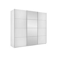 SCHIEBETÜRENSCHRANK Atalio 250 - Silberfarben/Weiß, Holzwerkstoff/Metall (250/215/60cm) - MIRJAN24