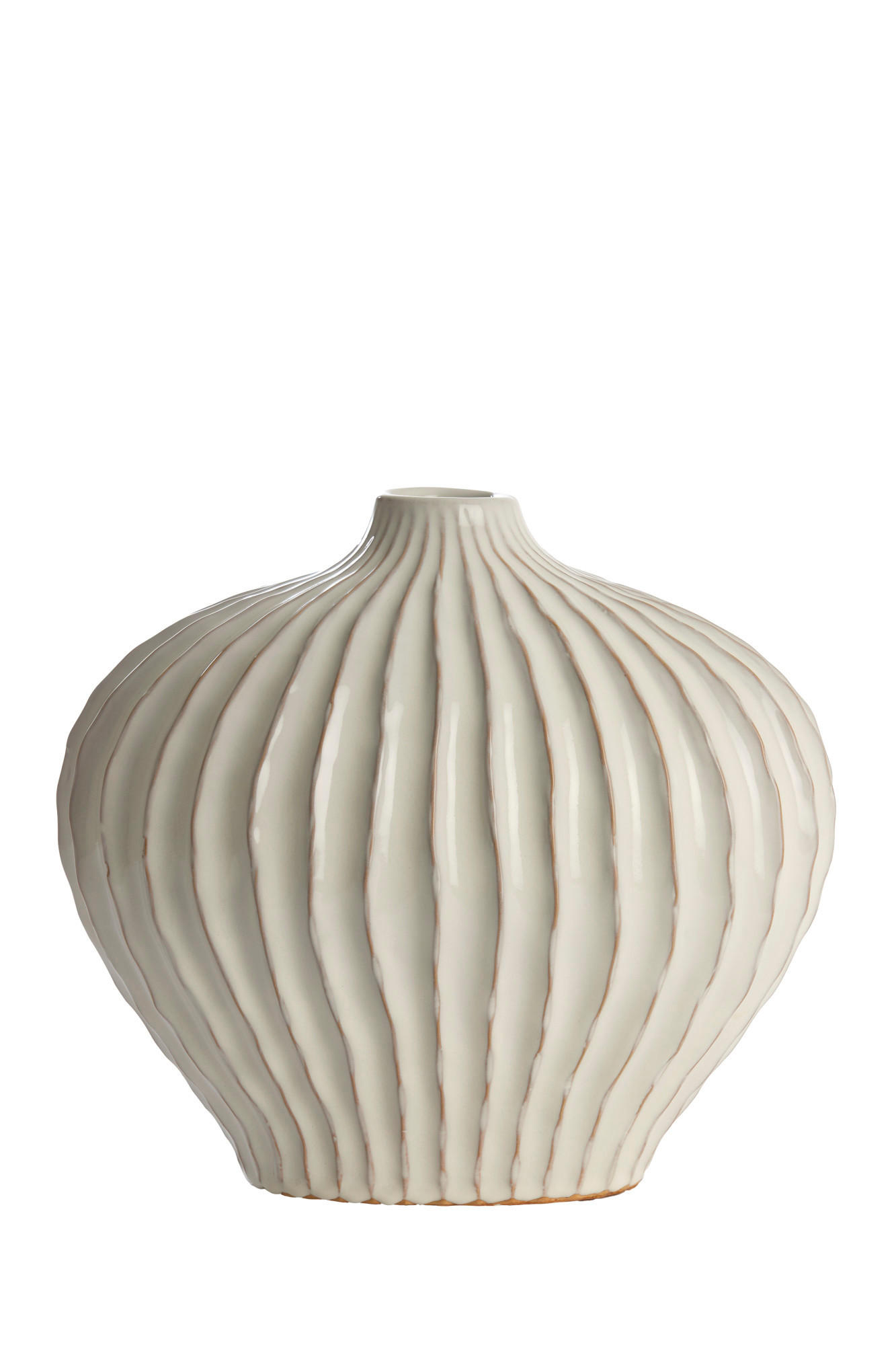 VASE Lorito Weiß Ø35/30 cm - Weiß, Keramik (30cm) - Light & Living