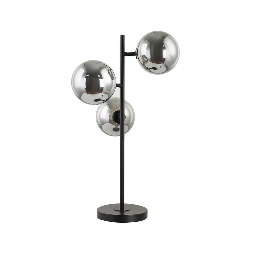 TISCHLAMPE VIOLA - Rauchgrau, Tischlampe - Grau, Glas (30/41/63.7cm) - Home Deluxe
