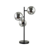 TISCHLAMPE VIOLA - Rauchgrau, Tischlampe - Grau, Glas (30/41/63.7cm) - Home Deluxe