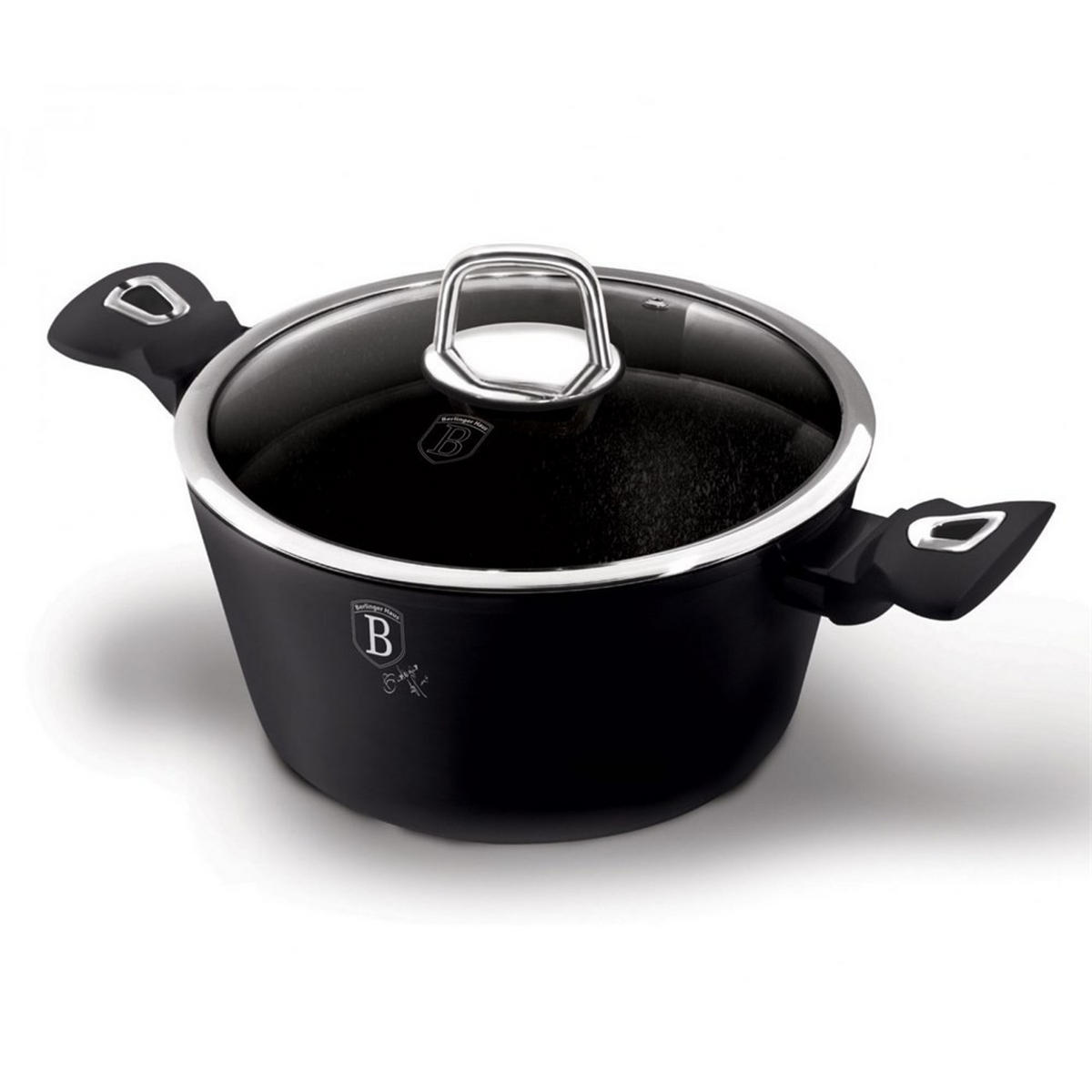 TOPF Schwarz 20/20/10 cm BH1851 - Schwarz, Metall (20cm) - Berlinger Haus