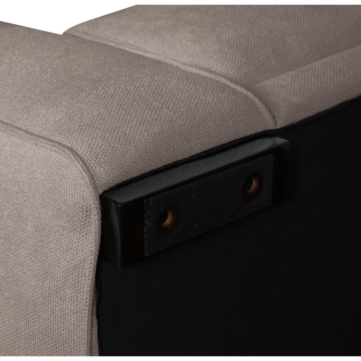 ECKSOFA Webstoff Beige - Beige/Schwarz, Holz/Textil (305/105cm) - Furnhouse