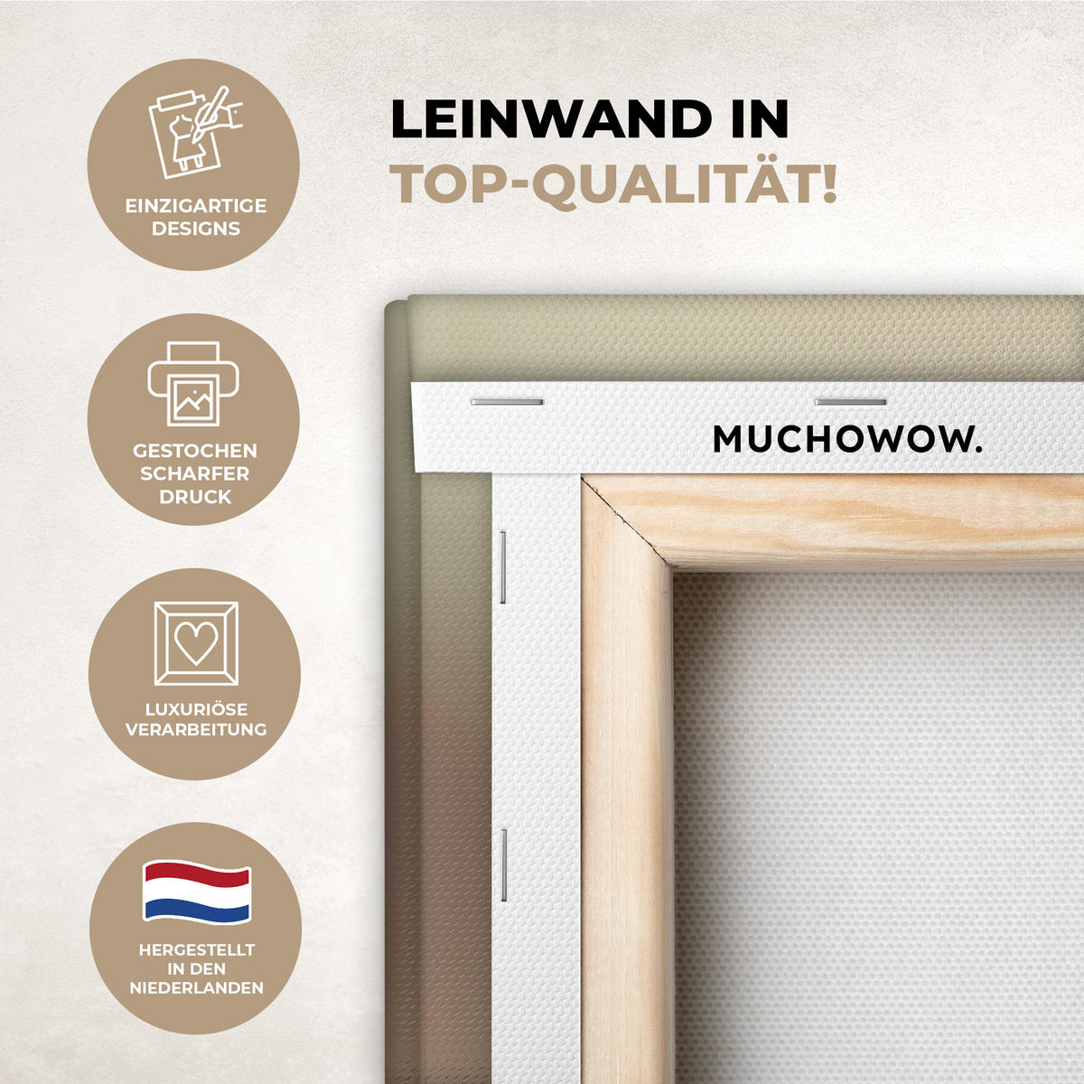 LEINWANDBILD Löwenzahn - Beige - Natur - Blume Deko Groß 90x90 cm - Hellbraun, Textil (90/90cm) - MuchoWow