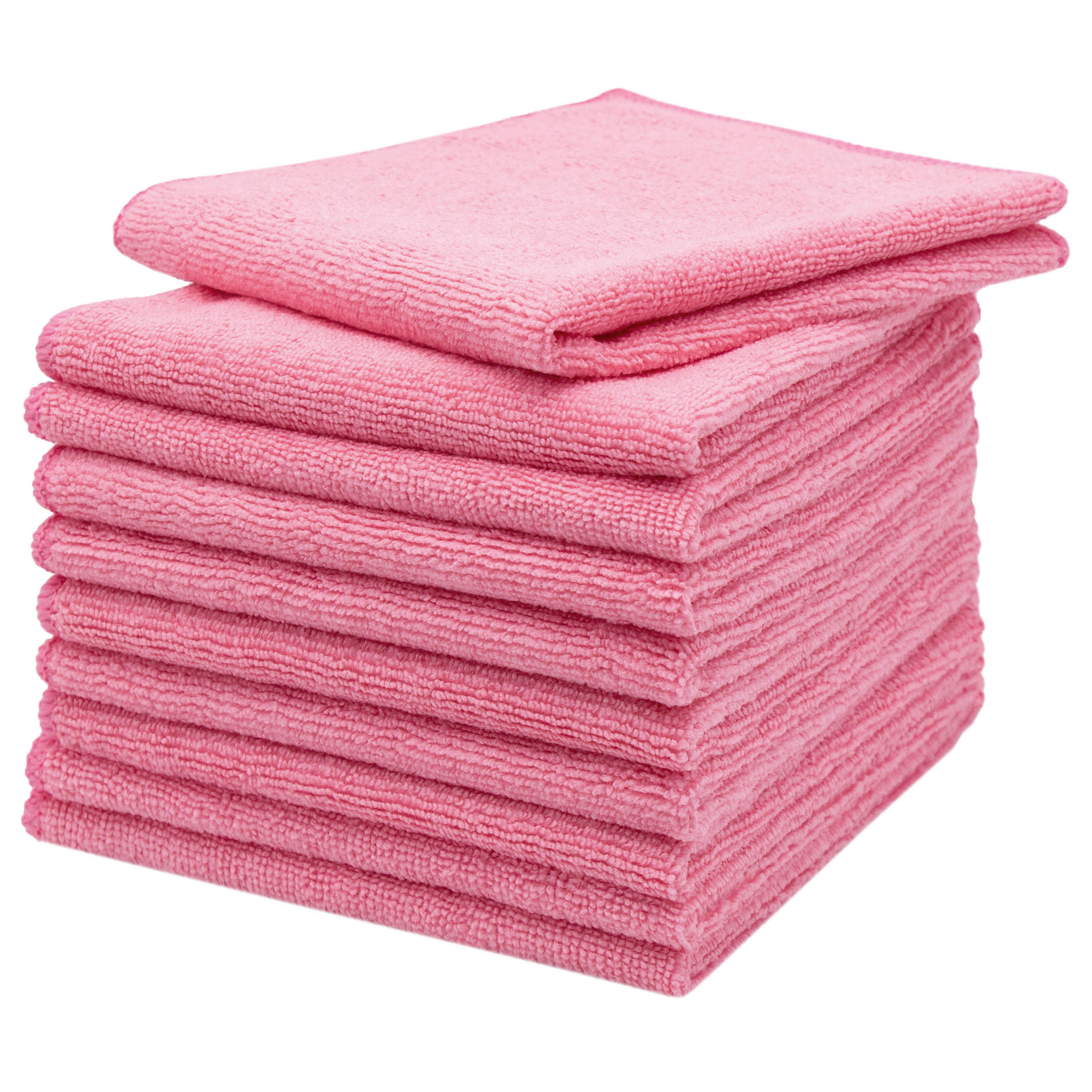 REINIGUNGSTÜCHER, 10er-Set, 40x40 cm, 80% Polyester, 20% Polyamid, Rot - Rosa, Textil (40/40cm) - Zollner