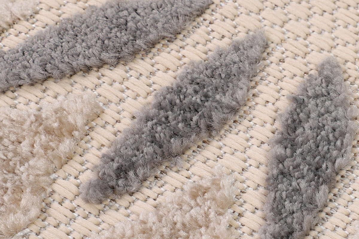 TEPPICH PATIO rund Creme 100/100 cm - Creme, Textil (100/100cm) - Tapiso
