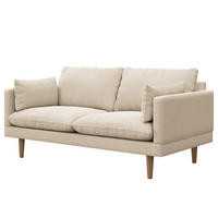 2-SITZER SOFA - Webstoff - Beige, Textil (162/83/85cm) - home24