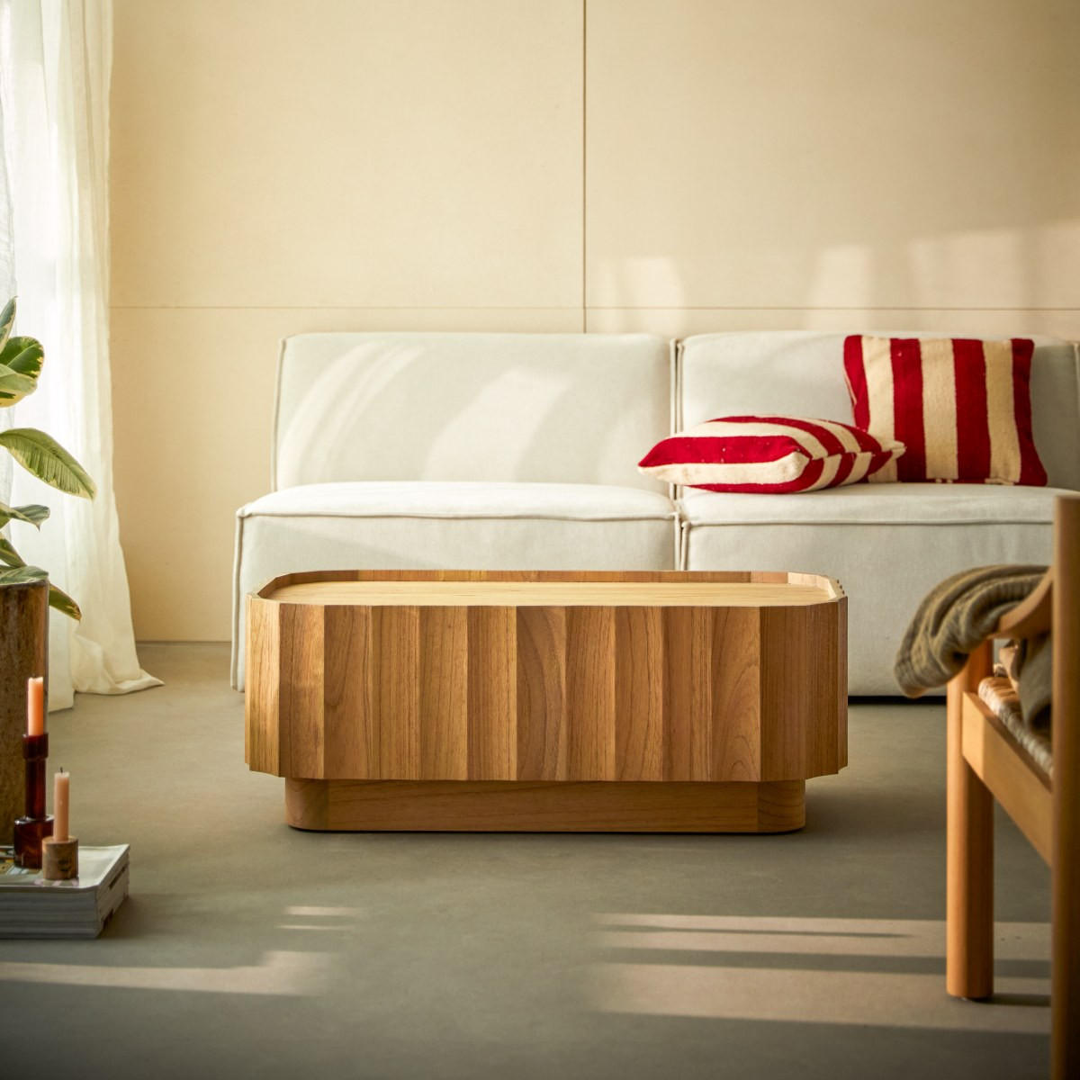 COUCHTISCH Andréa Natur aus Mindiholz - Naturfarben, Holz (55/100/38cm) - Tikamoon