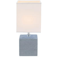 LED TISCHLEUCHTE Keramik Grau - Grau, Textil (13/11/29cm) - Globo Lighting