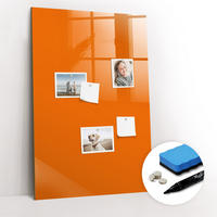 MAGNETTAFEL 60x90 Orange schwarzer Marker - Orange, Glas (60/0.4/90cm) - TULUP