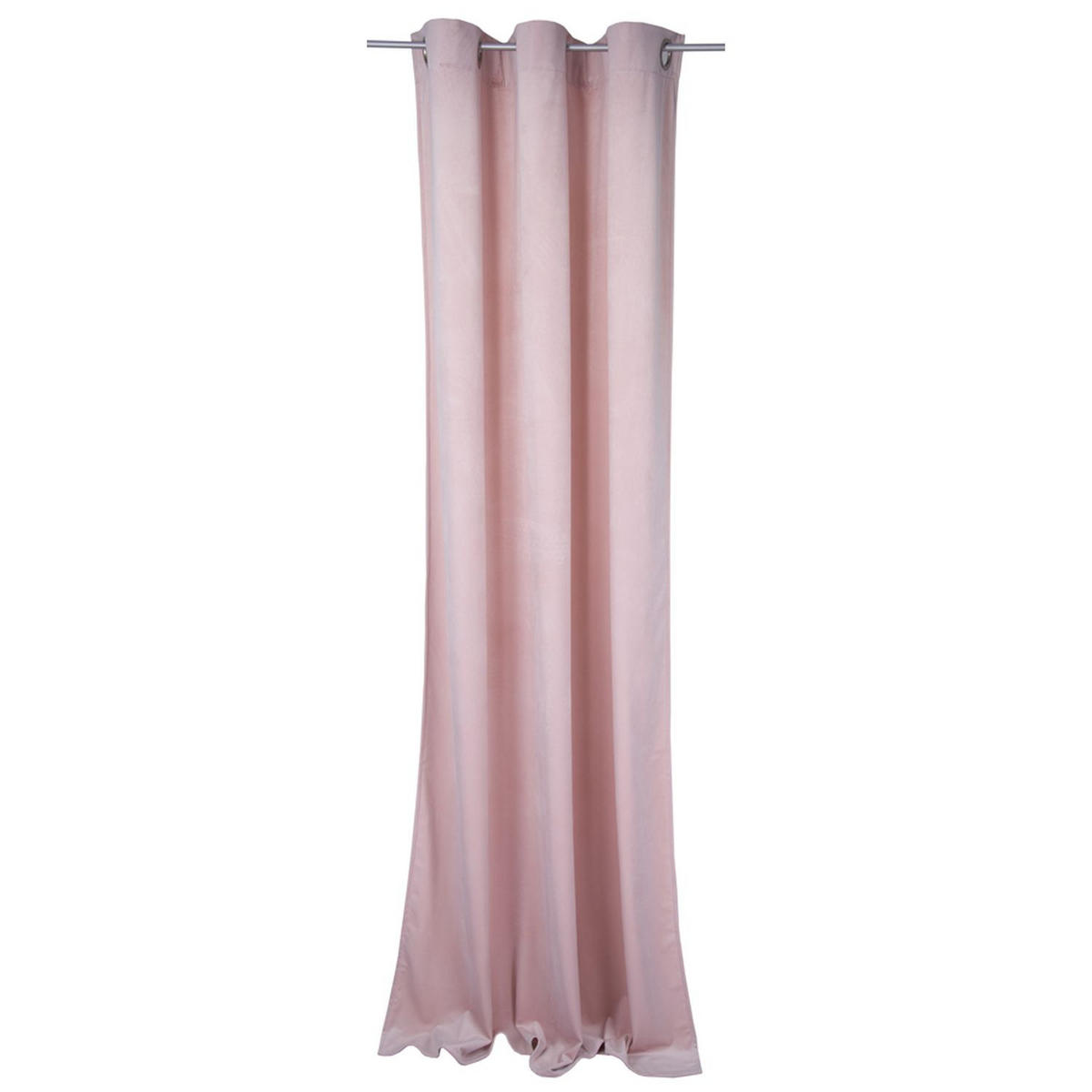 BLICKDICHTER ÖSENVORHANG French Velvet - Rosa, Textil (135/0.5/245cm) - Tom Tailor
