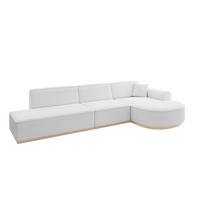 ECKSOFA Ottomane Rechts ARRIO-L2 - 328x171x83 cm Weiß - Weiß, Holzwerkstoff/Textil (328/171cm) - ALTDECOR