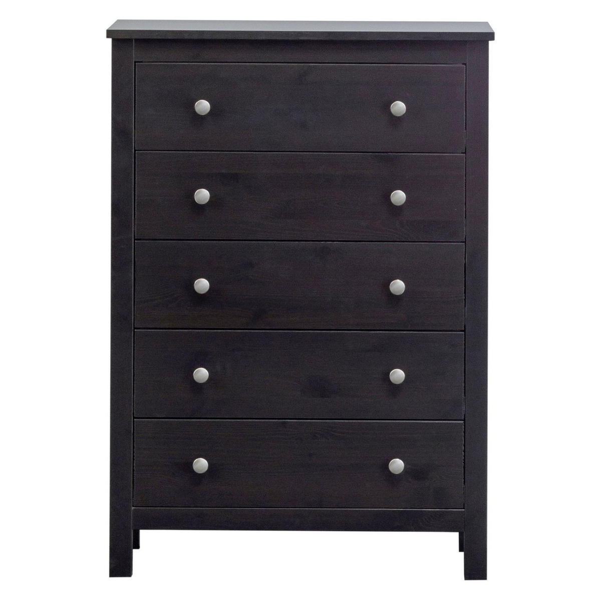 KOMMODE Massivholz 37/106/75 cm - Schwarz, Holz (106/75/37cm) - hagge home