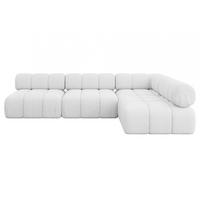 ECKSOFA modulares Sofa Samaro-L2 - 285x190x70 cm Weiß Bouclé - Weiß, Holzwerkstoff/Textil (285/190cm) - ALTDECOR