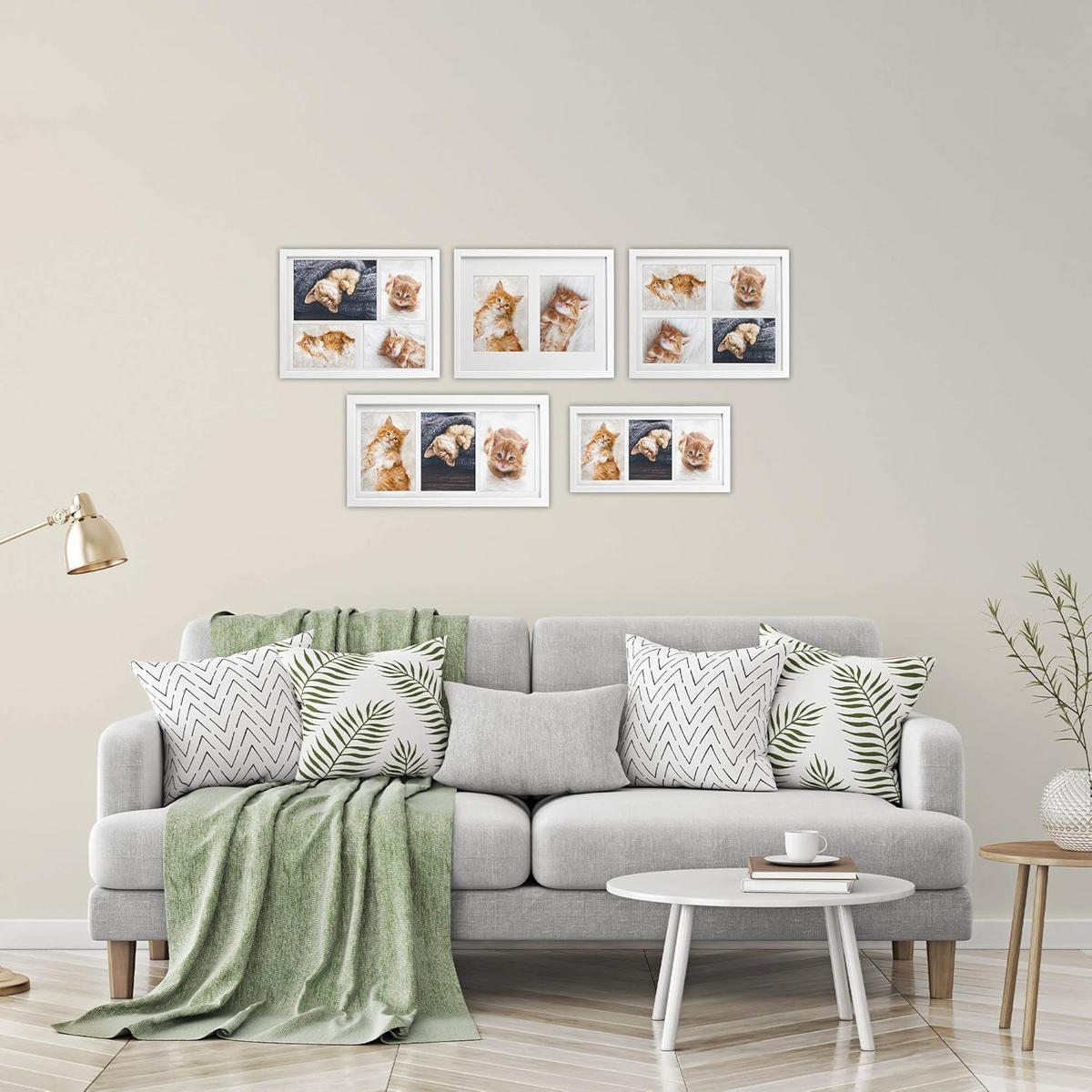 BILDERRAHMEN Galeria 15x21cm + 10x15cm Weiß (4tlg) - Weiß, Holzwerkstoff (30/2/37cm) - BoMoe