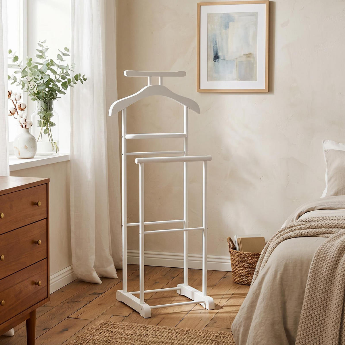 HERRENDIENER MEDINA weiß - Weiß, Metall (44/105/35cm) - CARO-Möbel