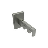 TRÄGER FÜR INNENLAUFSTANGEN 14x35 mm, Smartline 3-läufig, Edelstahl-Optik - Edelstahlfarben, Metall (10/6.5/4.5cm) - INTERDECO