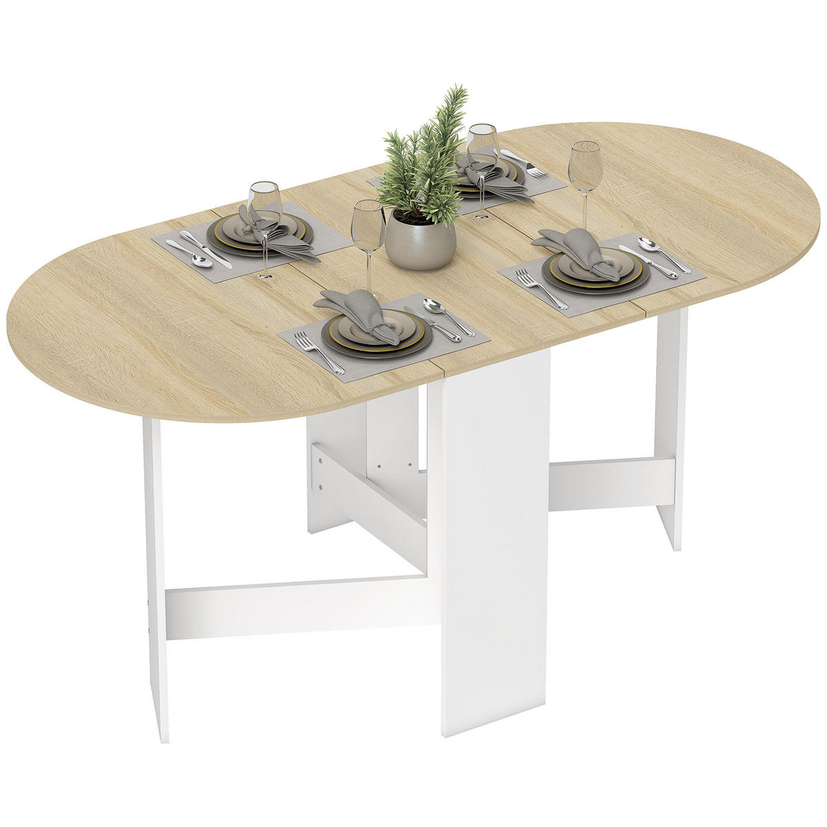ESSTISCH Naturholz 1 Stück - Beige, Kunststoff (163/80/75cm) - GiPP
