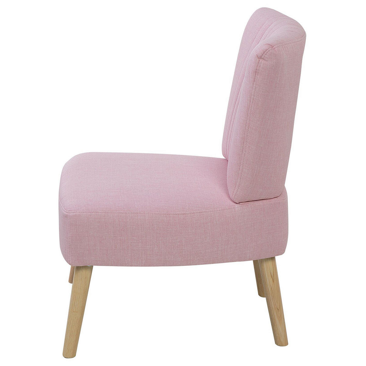 SESSEL Polsterbezug Rosa Vaasa - Pink, Holz/Textil (61/85/60cm) - Beliani