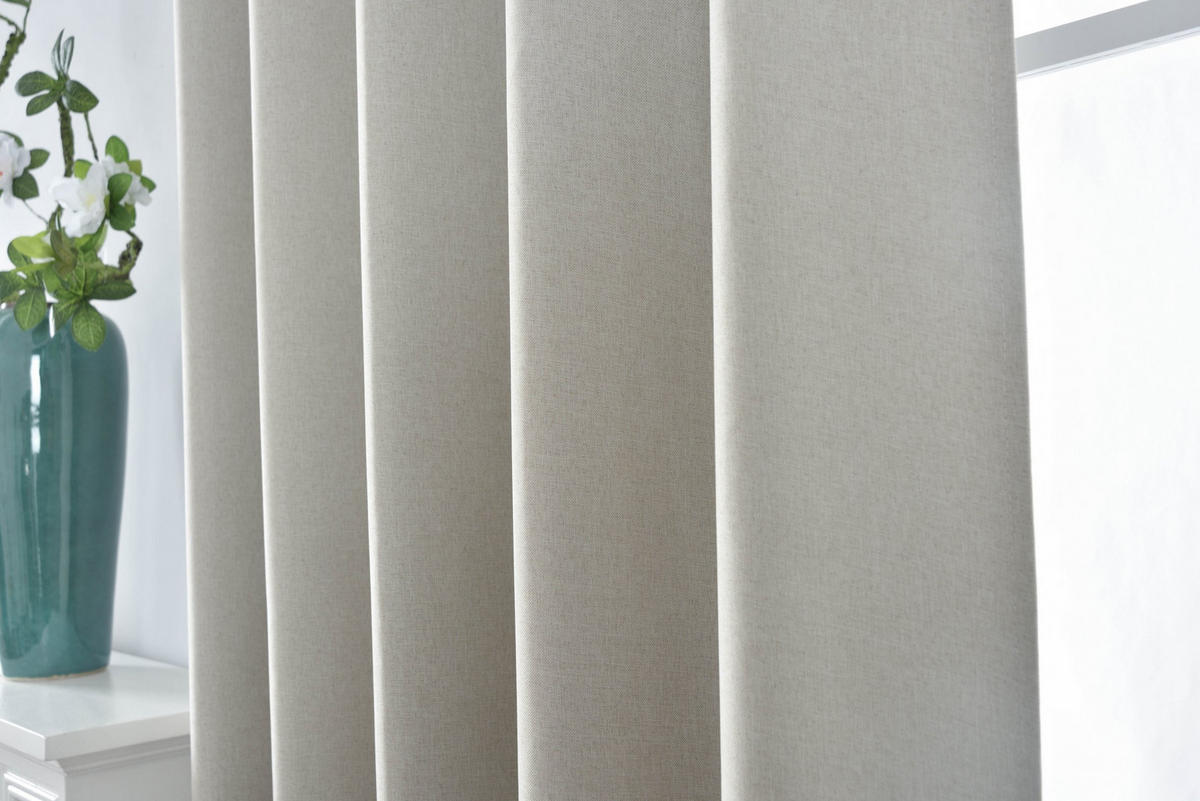 VORHANG BOSTON DARK HxB 175x140 cm Creme - Creme, Textil (140/175cm) - Gardinenbox