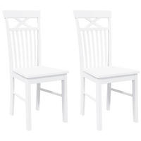 STUHL-SET 2 Stk Korngrafenbach 42.5/94/53.5 cm - Weiß, Holz (42.5/94/53.5cm) - ZMH