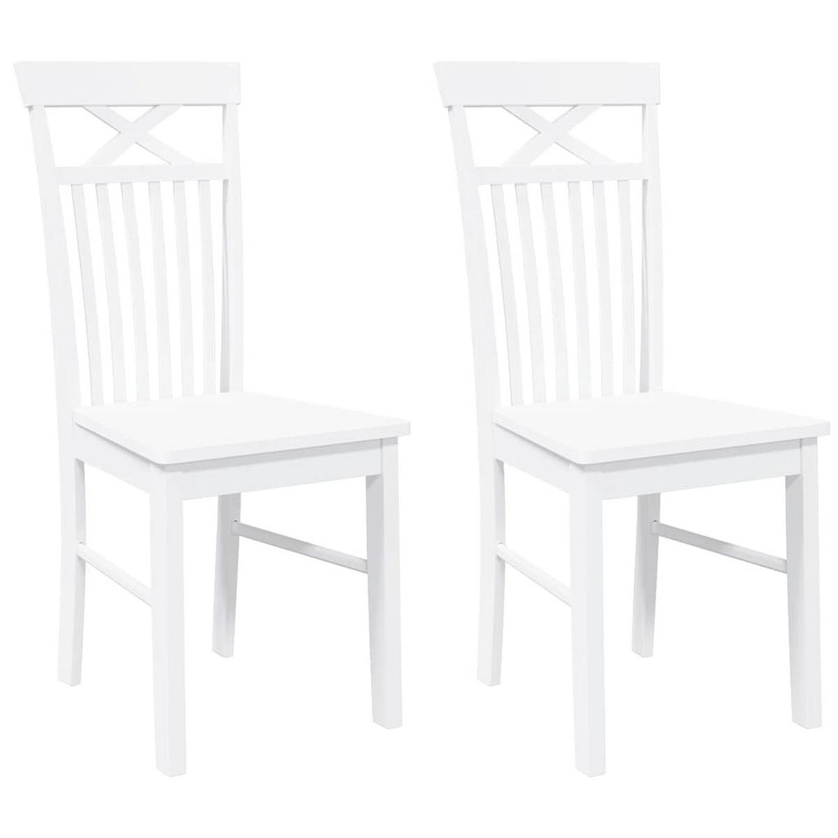STUHL-SET 2 Stk Korngrafenbach 42.5/94/53.5 cm - Weiß, Holz (42.5/94/53.5cm) - ZMH