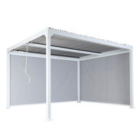 PERGOLA 2x Seitenwand für 3x3,7m 224x370x300cm Weiß - Weiß, Metall (370/224/300cm) - BERLINLODGE