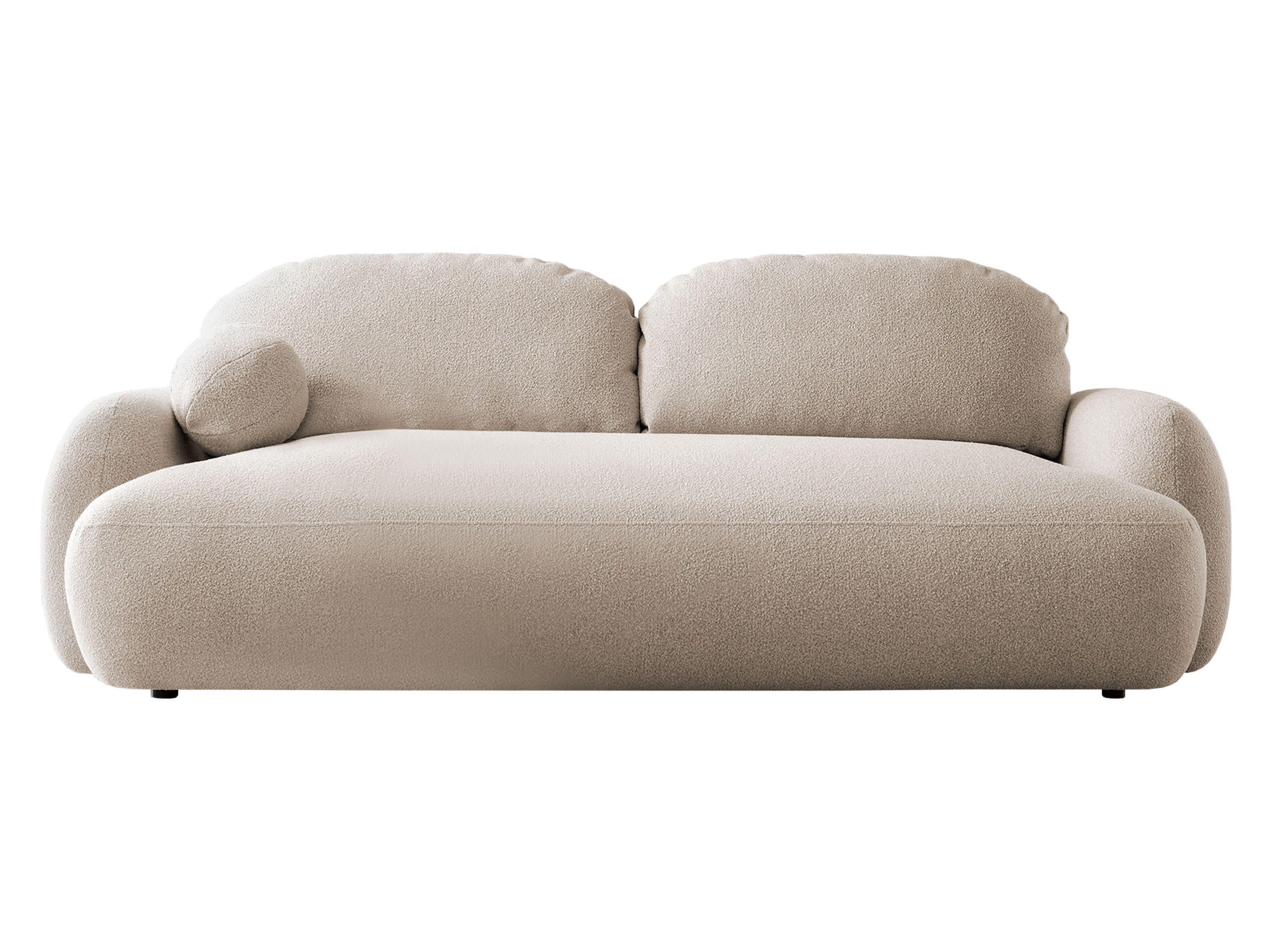 SCHLAFSOFA Mayo - Beige/Schwarz, Holzwerkstoff/Kunststoff (256/85/115cm) - MIRJAN24