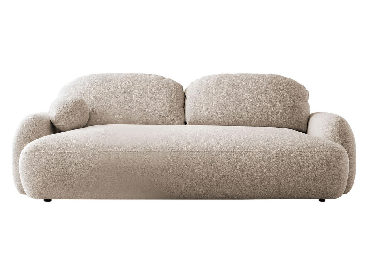 SCHLAFSOFA Mayo - Beige/Schwarz, Holzwerkstoff/Kunststoff (256/85/115cm) - MIRJAN24