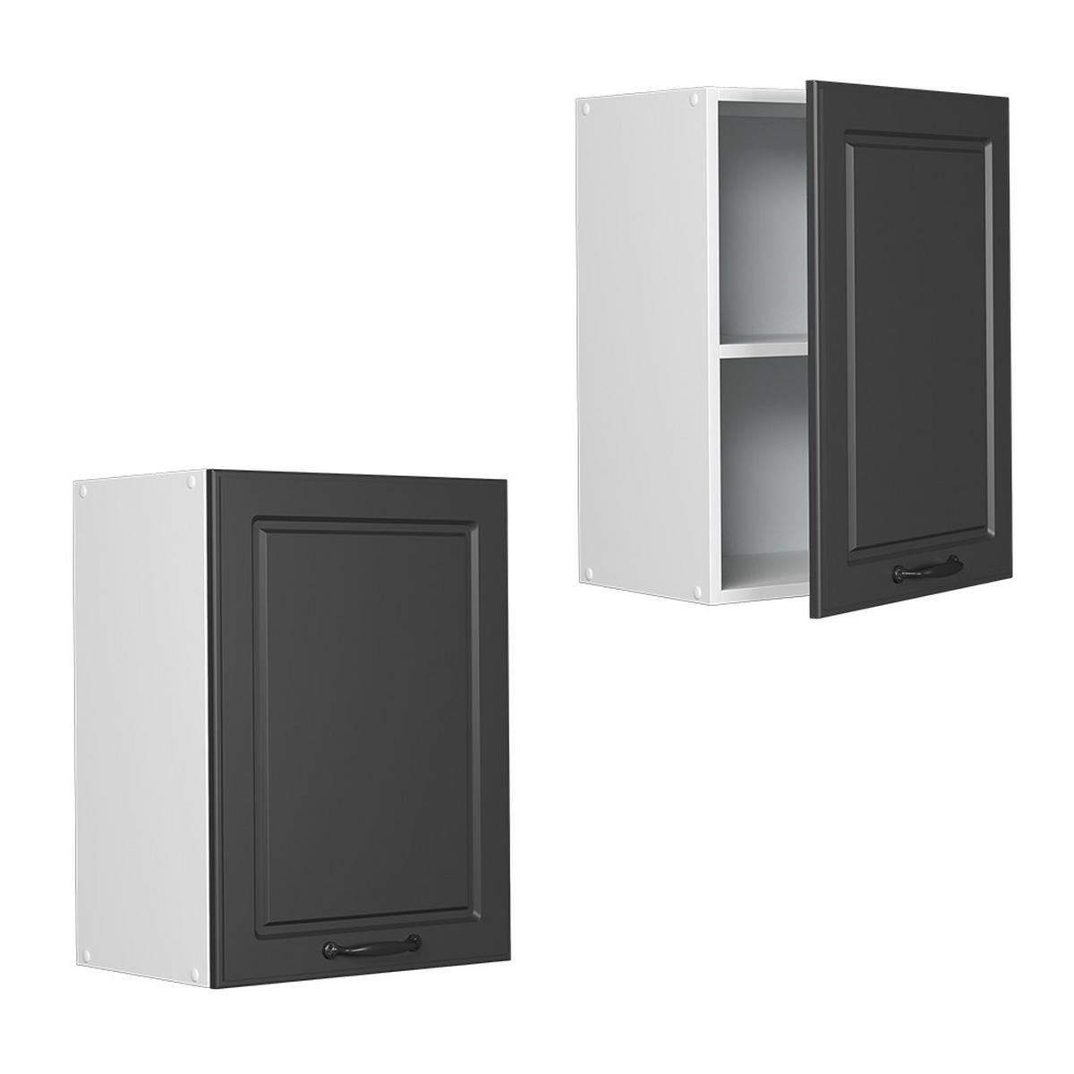 HÄNGESCHRANK R-Line Anthrazit Landhaus 45 cm - Anthrazit/Weiß, Holzwerkstoff (45/60/31cm) - Vicco