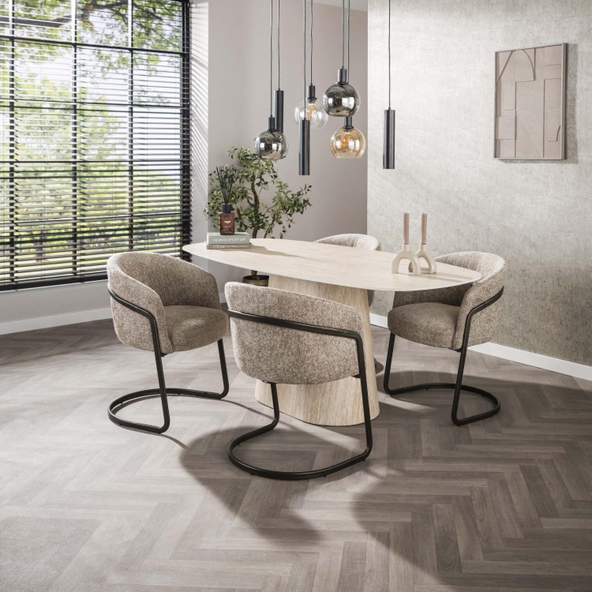 ESSZIMMERTISCH Elio Beige 90/180/76 cm - Beige, Textil (90/180/76cm) - Hoyz Collection