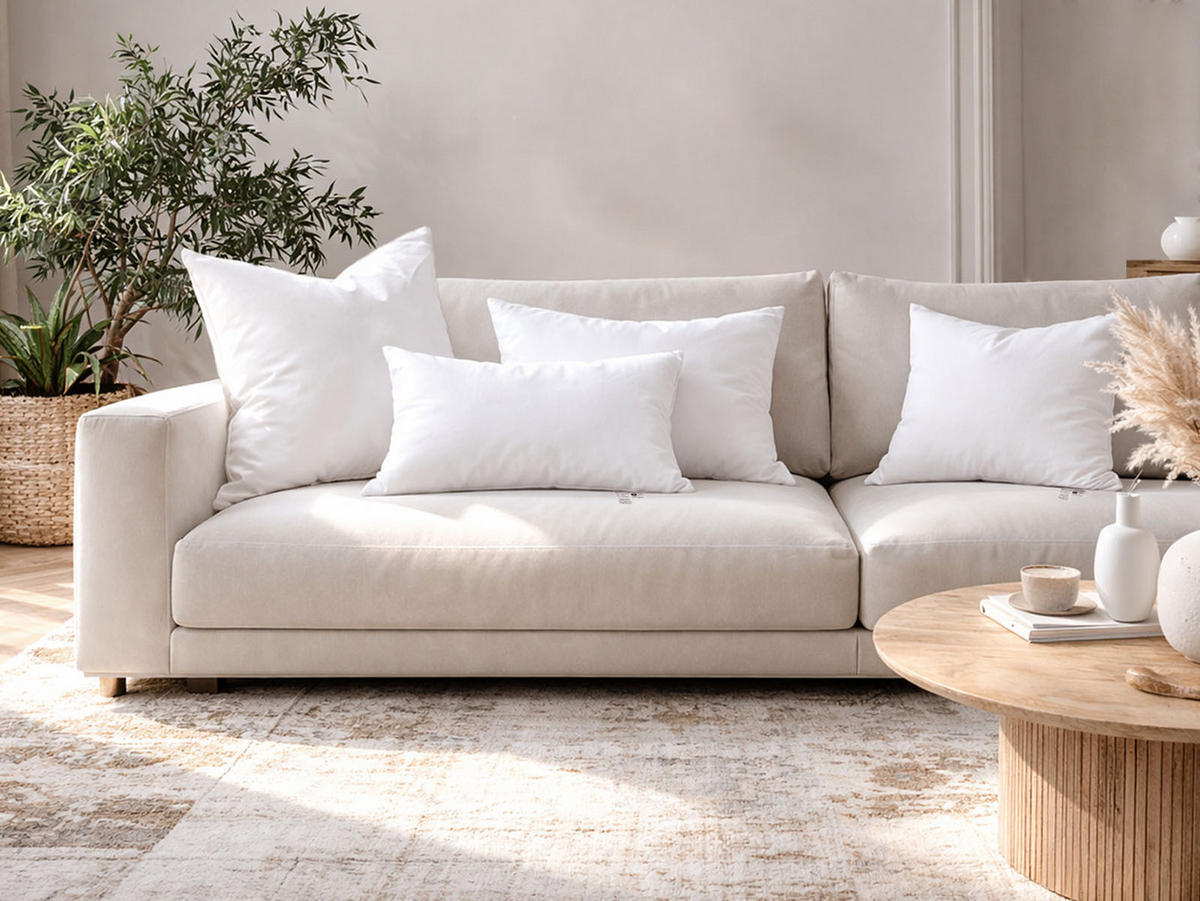 DAUNENKISSEN PublikSoft 50/50 cm - Weiß, Naturmaterialien/Textil (50/50cm) - beties Heimtextil